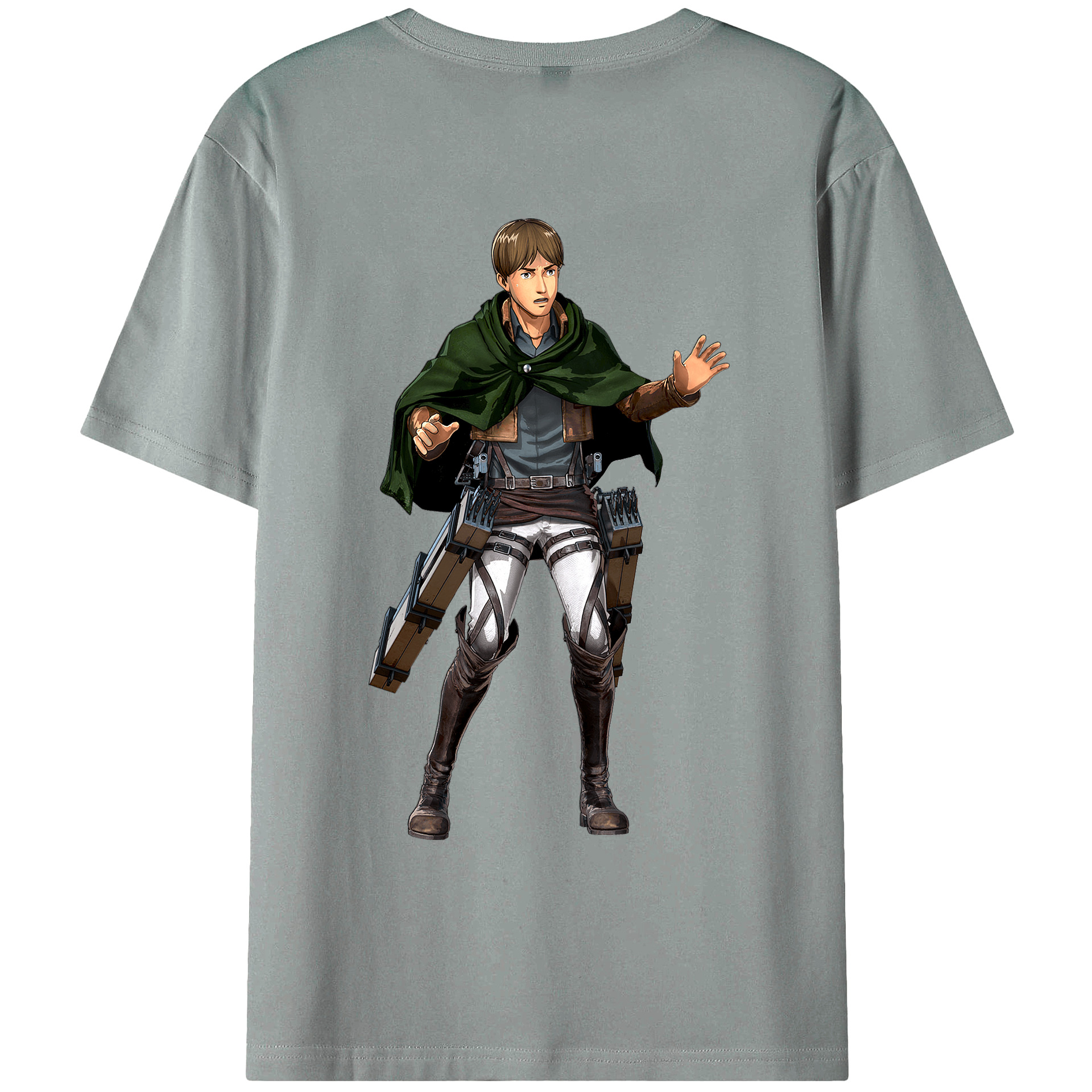 （画像用） 進撃の巨人 Attack on Titan 綿100％ メンズ半袖Tシャツ（バックプリント） 通気性